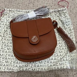 Isaacmizrahi crossbody purse warm cognac